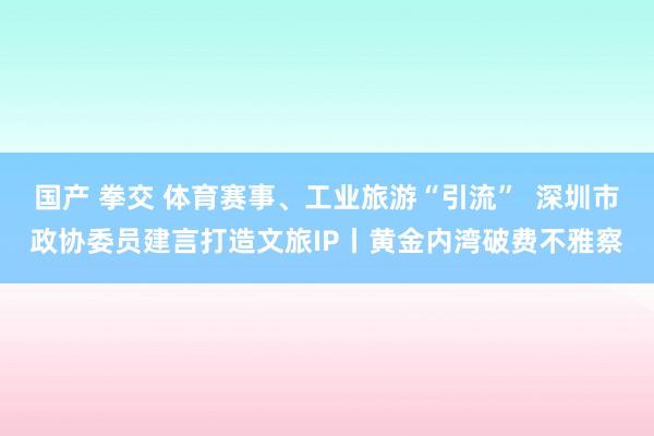 国产 拳交 体育赛事、工业旅游“引流”  深圳市政协委员建言打造文旅IP丨黄金内湾破费不雅察